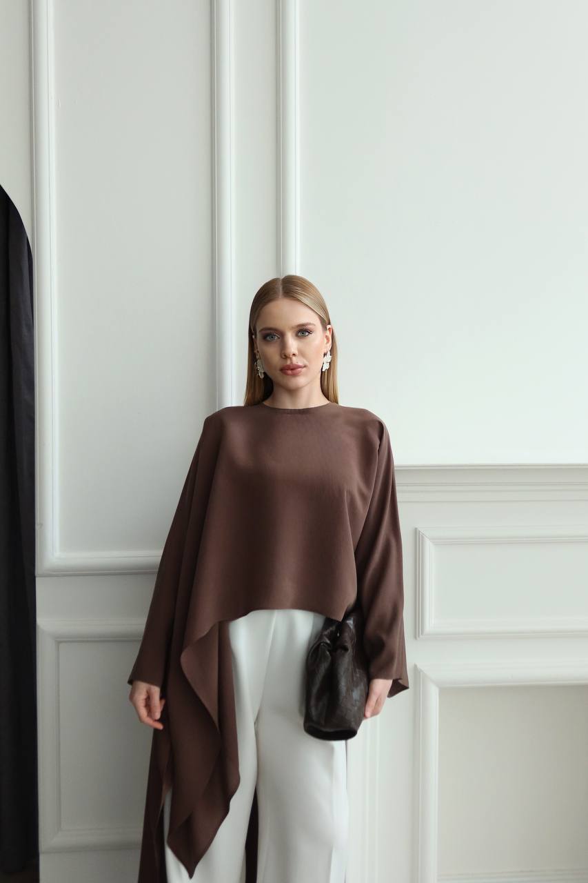 Blouse Éloïse – Marron