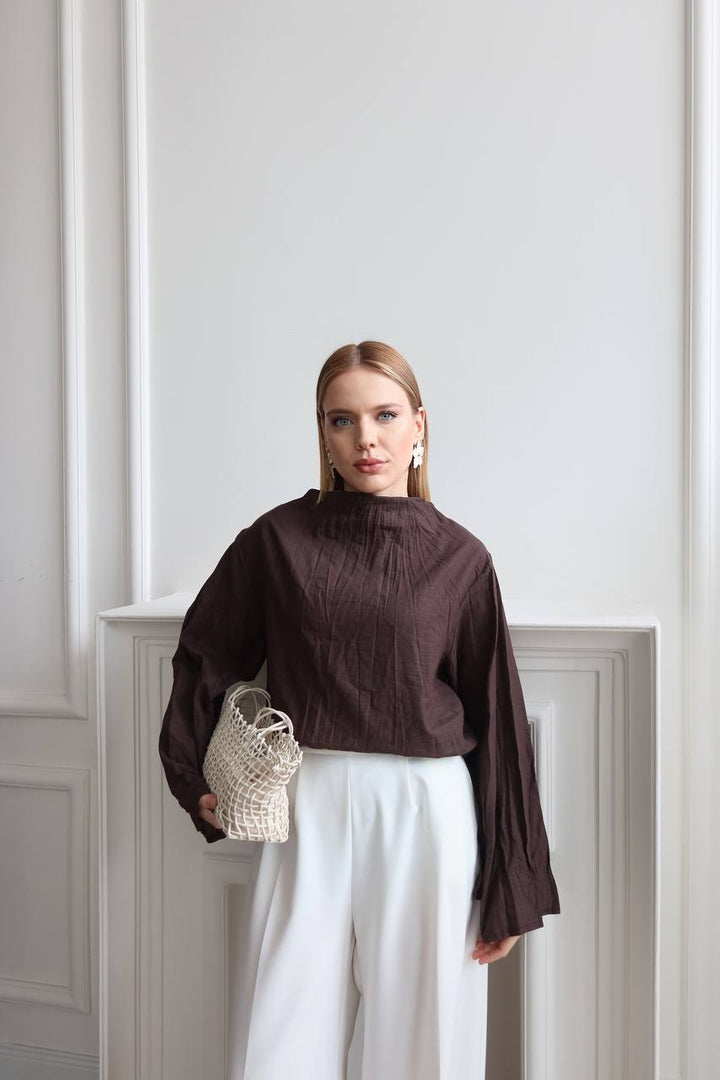 Blouse Iris – Marron