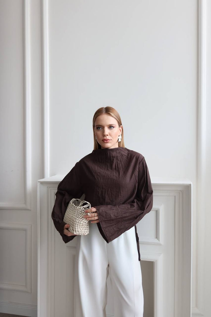 Blouse Iris – Marron