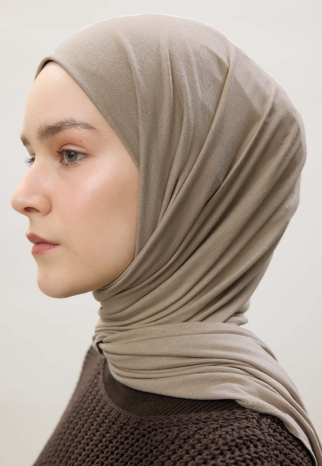 Voile Jersey Premium – Beige Minéral