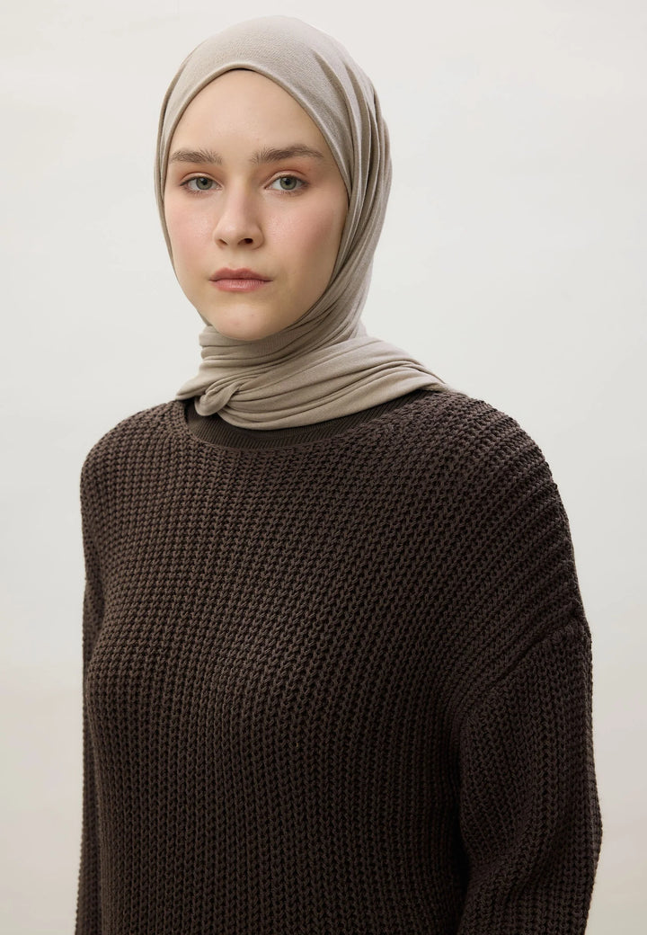 Voile Jersey Premium – Beige Minéral