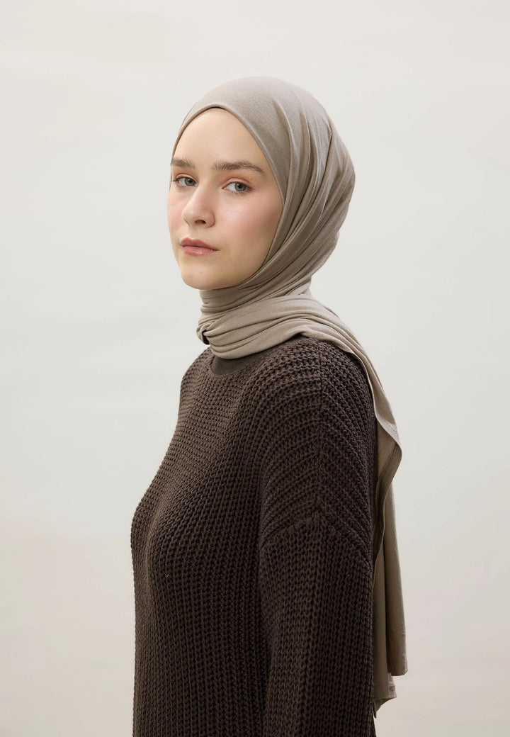 Voile Jersey Premium – Beige Minéral