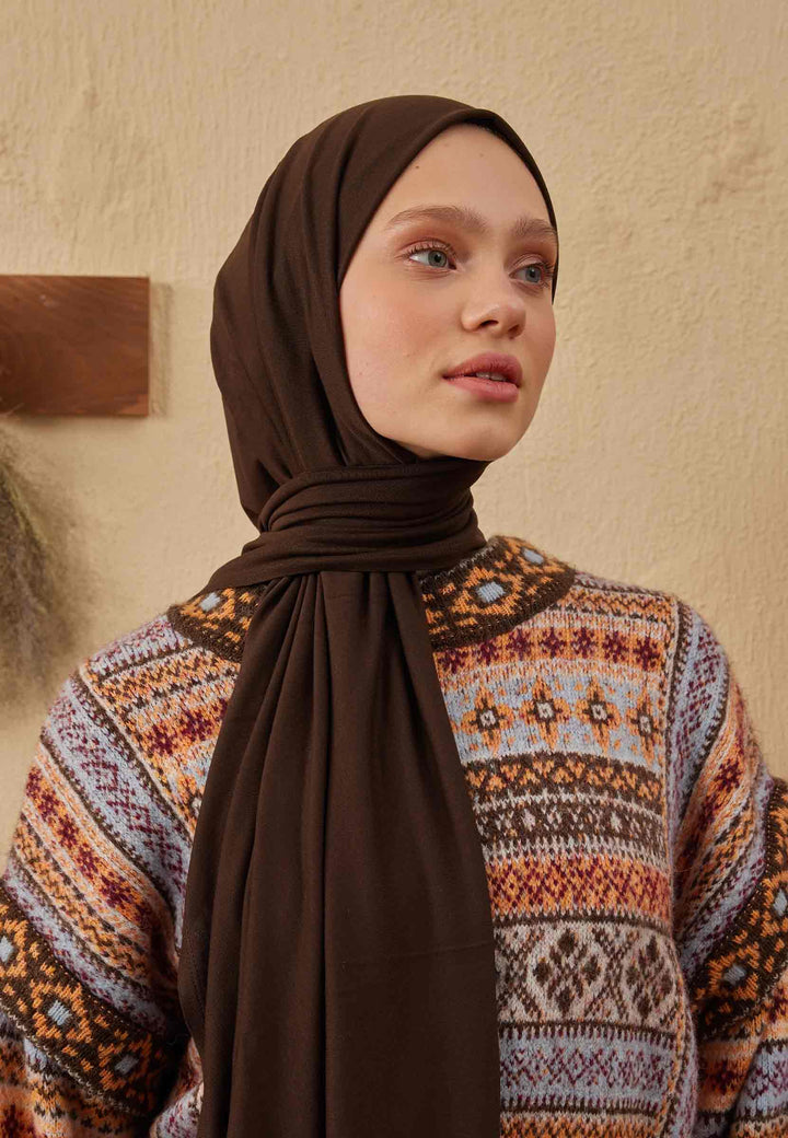 Voile Jersey Premium – Marron Foncé