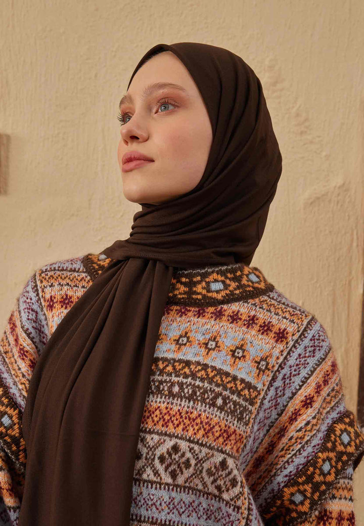 Voile Jersey Premium – Marron Foncé