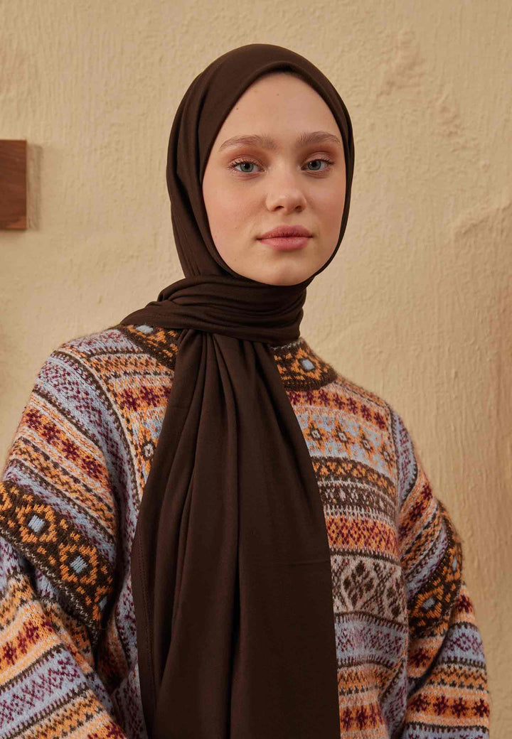 Voile Jersey Premium – Marron Foncé