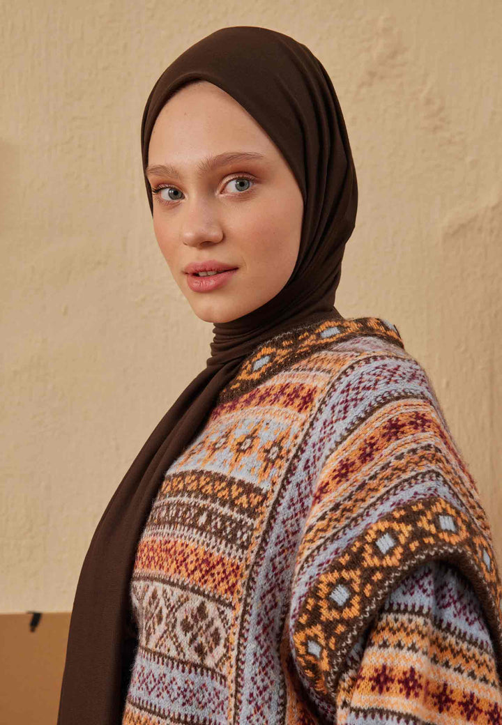 Voile Jersey Premium – Marron Foncé