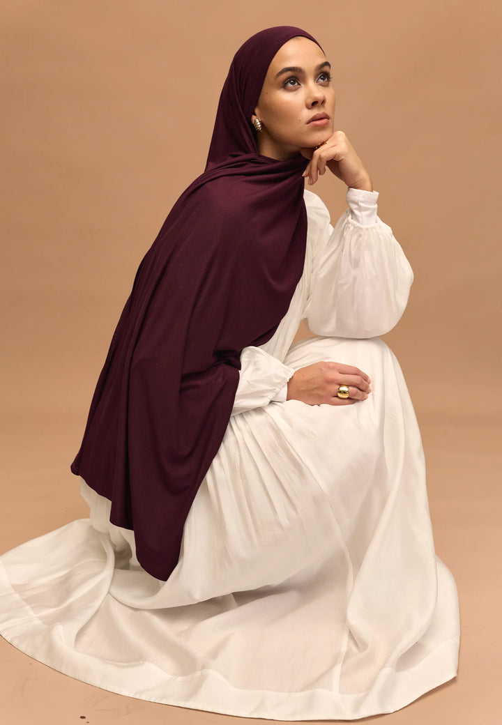 Voile Jersey Premium – Bordeaux Foncé